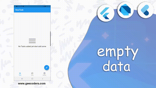 عرض نص وصوره في حالة عدم وجود بيانات في الlist داخل NoteApp في Flutter