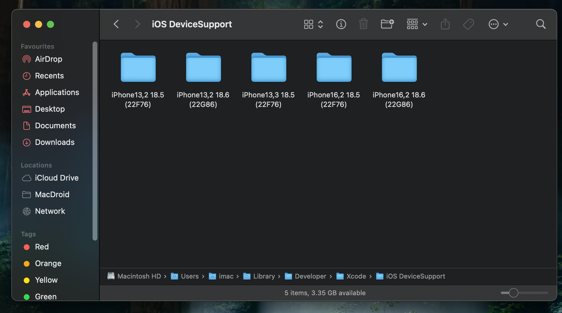 تنظيف مساحة التخزين على Mac
