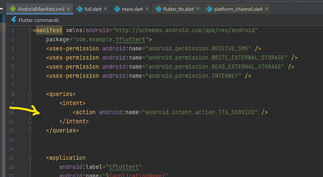 How to Add TS_SERVICE in manifest