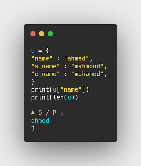 طباعة عناصر من داخل Json و معرفة عدد العناصر الموجوده بداخل dictionary بلغة python