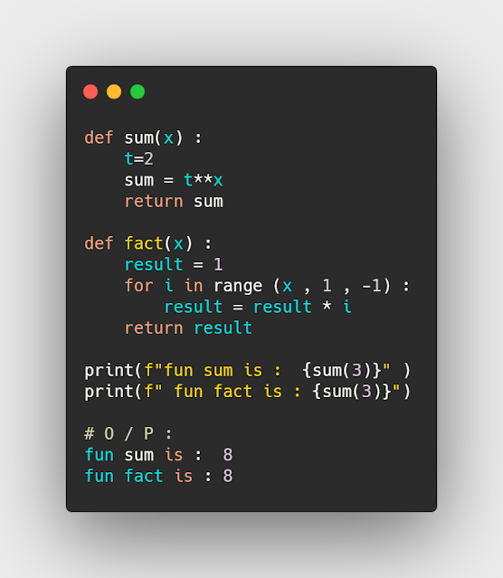 كيفية انشاء function باستخدام python