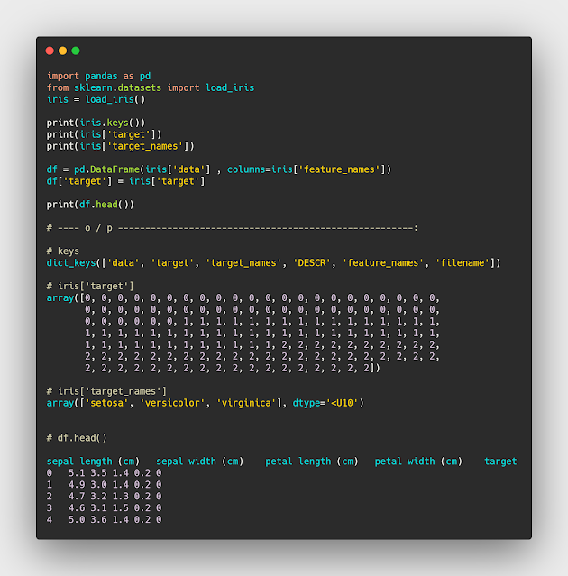 عرض بيانات الزهور من sklearn.datasets لتعلم الاله