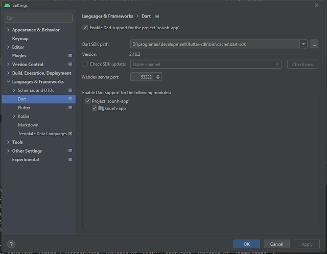 حل مشكلة مسار الdart غير صحيح