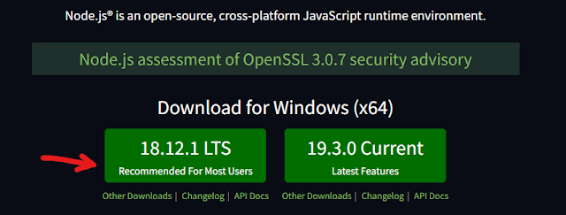 كيفية تثبيت واستخدام NodeJS على اجهزة windows كيفية تثبيت واستخدام NodeJS على اجهزة windows