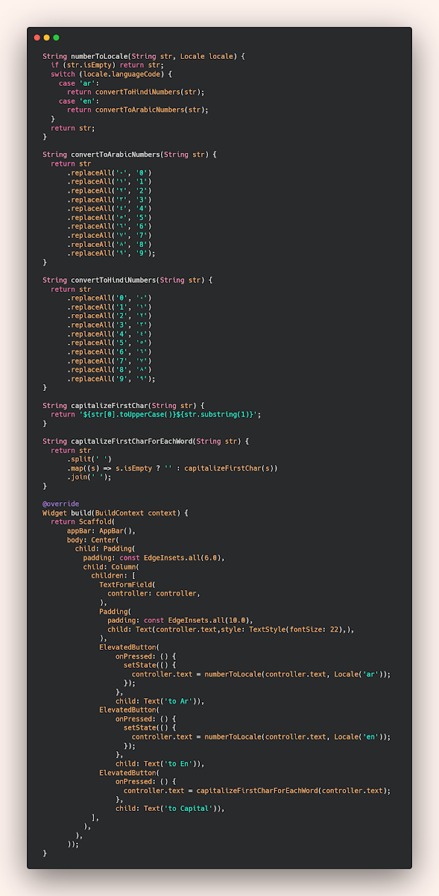How to convert any character capital letter and convert numbers from en to ar and reverse