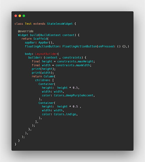 ضبط اعدادات العرض باستخدام LayoutBuilder