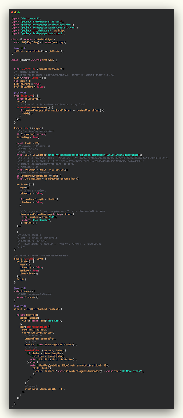 كيفية عرض بيانات باستخدام مكتبة http و بشكل static في فلاتر كيفية عرض بيانات باستخدام مكتبة http و بشكل static في فلاتر