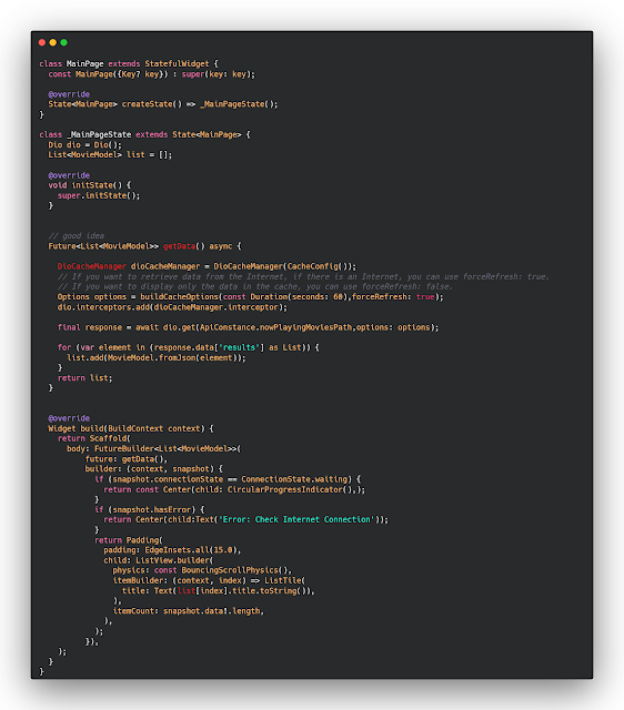 How to Cache data to local database in Flutter