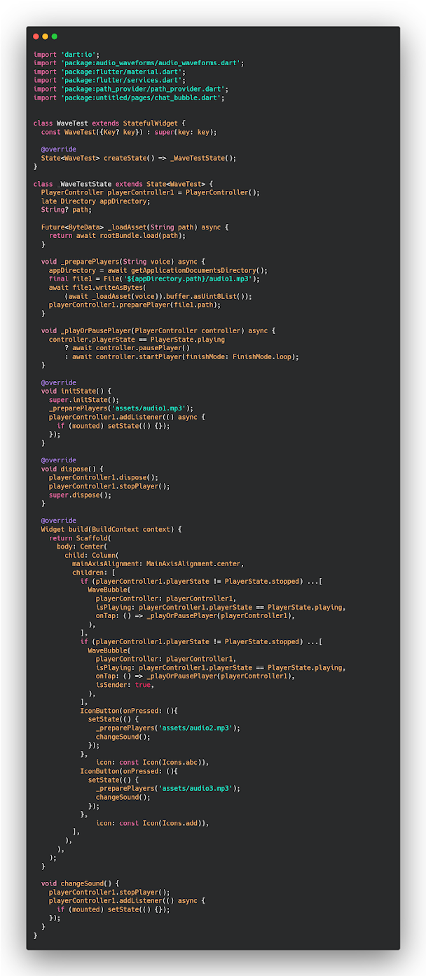How to Create wave audio in Flutter