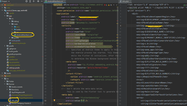 تغيير اسم تطبيقك في فلاتر بدون مكتبات