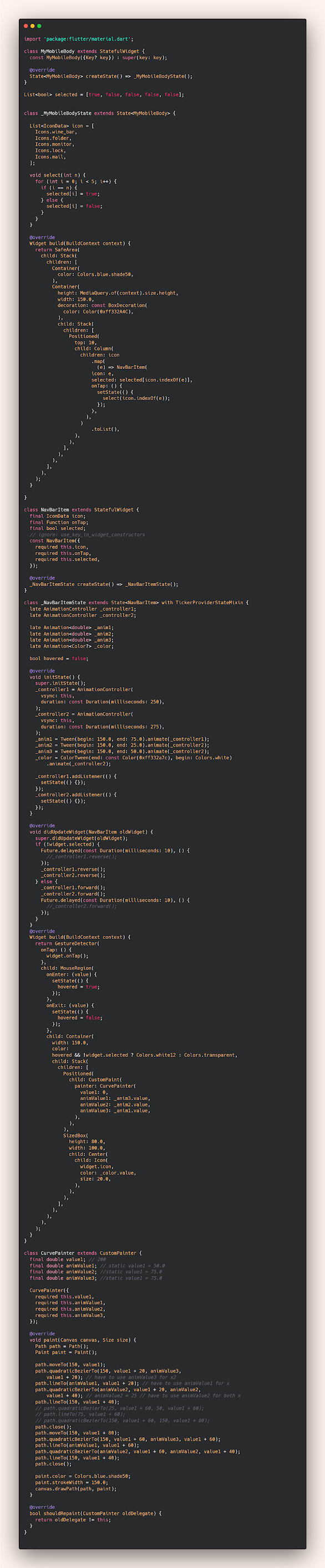 How to creatw side menu animation with Flutter Project