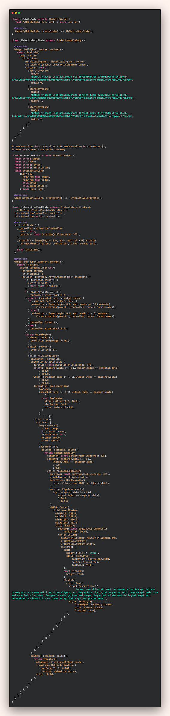 Add an effect to display details when hovering the mouse over the element