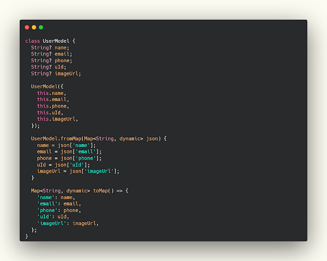 data model to create user with firebase