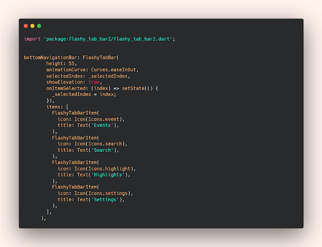 How to use flashy_tab_bar in Flutter