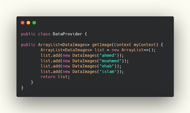 إنشاء class يحمل الlist التي تحتاج لاستخدامها اكثر من مره في تطبيقك
