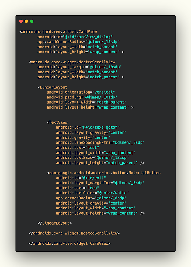 تصميم xml للdialog في الاندرويد ستوديو