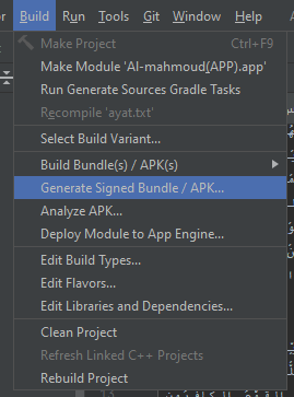 شرح كيفية الحصول على نسخة aab من تطبيقك في الاندرويد ستوديو شرح كيفية الحصول على نسخة aab من تطبيقك في الاندرويد ستوديو