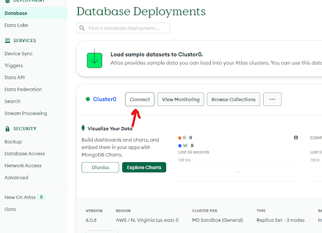 خطوات بسيطة لربط قاعدة بيانات MongoDB بمشروع Node.js