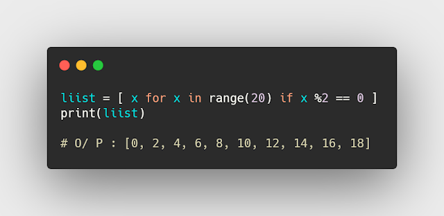 كيفية استخدام for و if داخل list بالبايثون