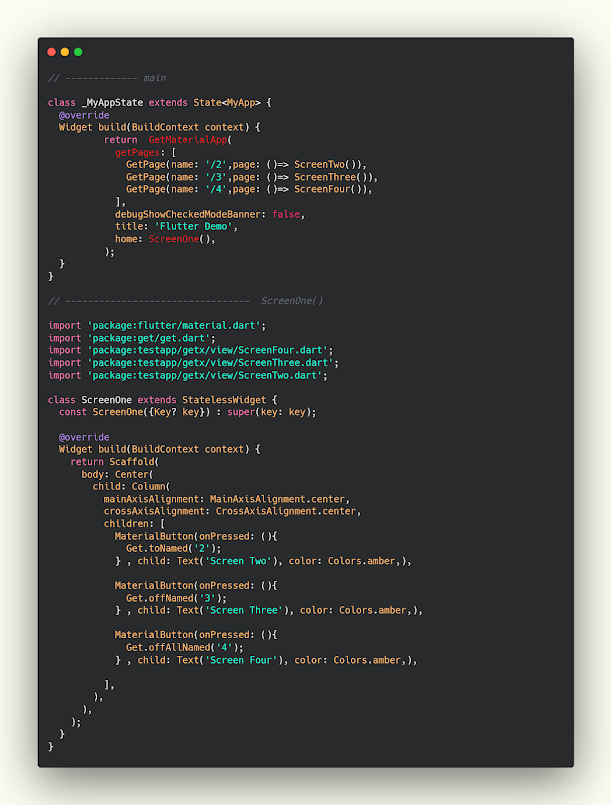 كيفية الانتقال بين الصفحات باستخدام الNamed