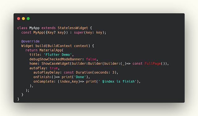 how to run Show Case screen how to run Show Case screen