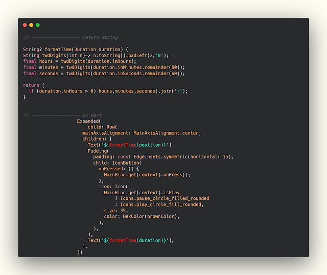 تحسين مدة ظهور المقطع الصوتي في flutter