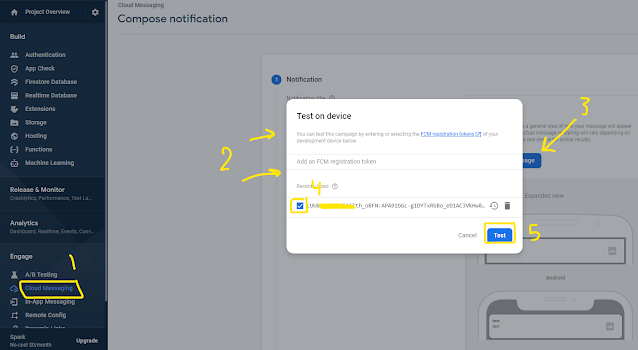 how to send message from cloud messaging