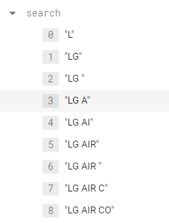 Storing data in firebase during the search process