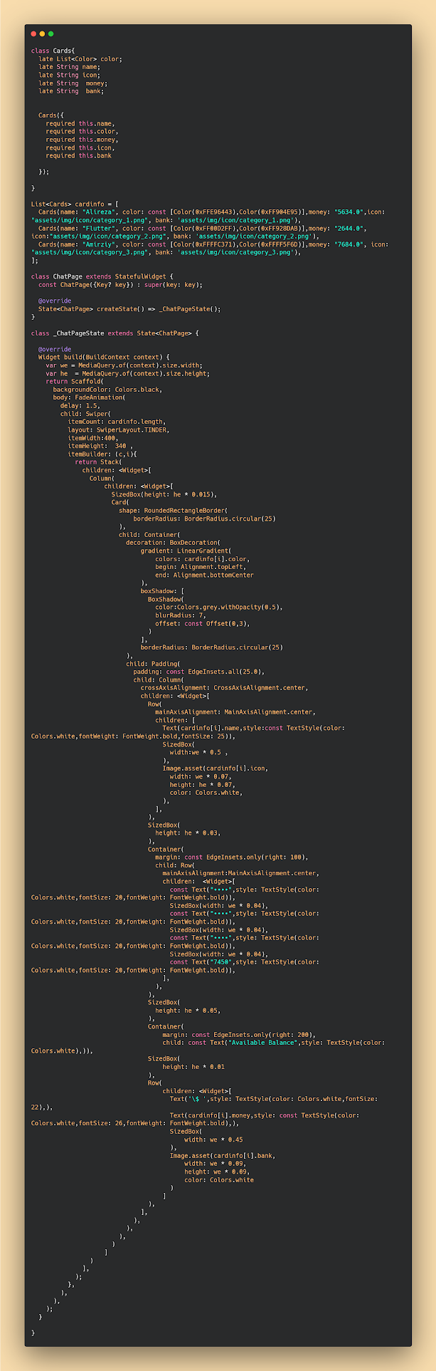 create swipe card animation flutter create swipe card animation flutter