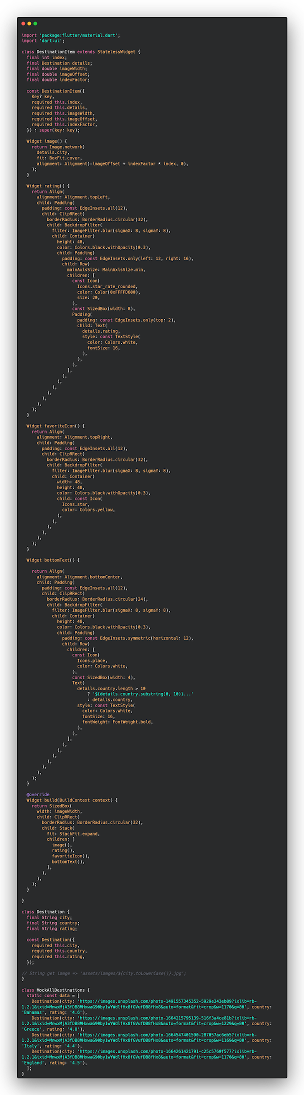 Design Item Parallax Effect