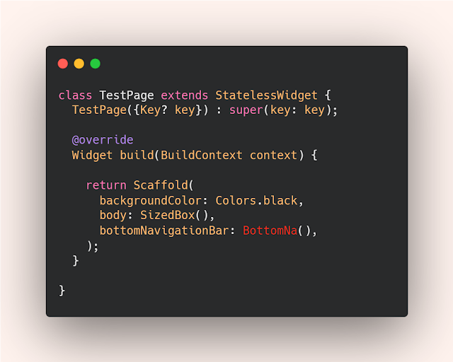 use bottom NavigationBar in Flutter project