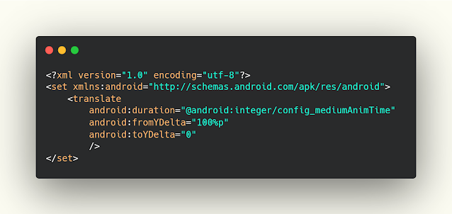 عمل انميشن عند اظهار الbottomSheet