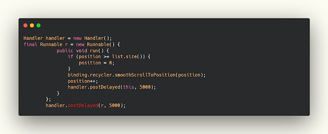 كيفية تنفيذ عملية بشكل مستمر خلال عمل التطبيق handler