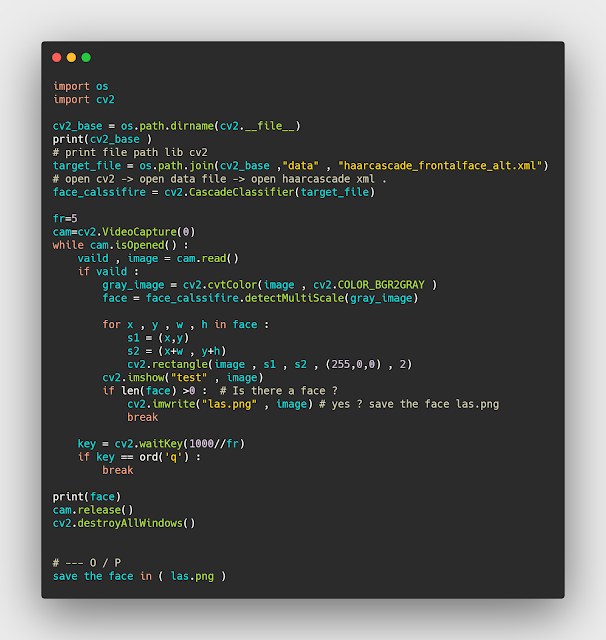 كيفية حفظ الصورة بعد تحديد الوجه في لغة بايثون كيفية حفظ الصورة بعد تحديد الوجه في لغة بايثون