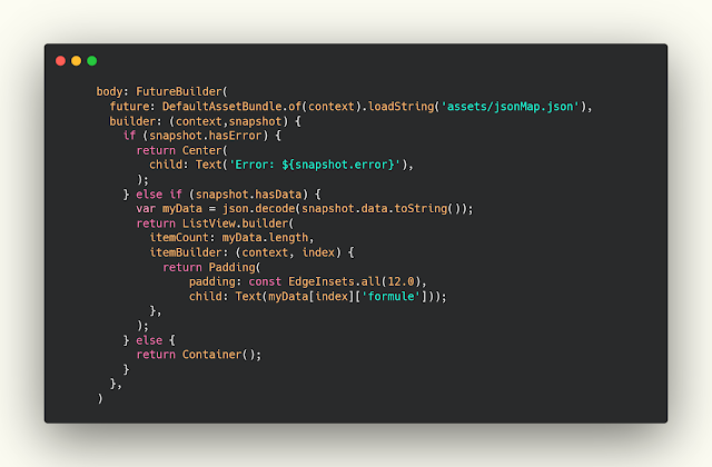 قراءة ملف json من asstes في Flutter بشرح بسيط