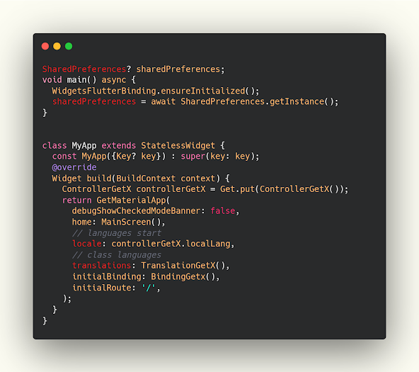 Turn on a specific language while opening the app Turn on a specific language while opening the app