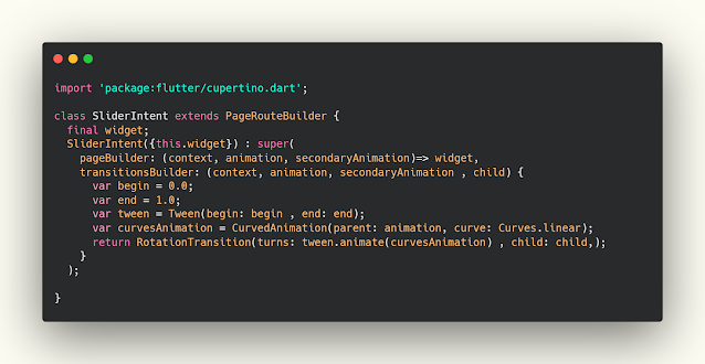 الانتقال الى صفحة جديده داخل flutter مع امكانية تدوير الصفحة