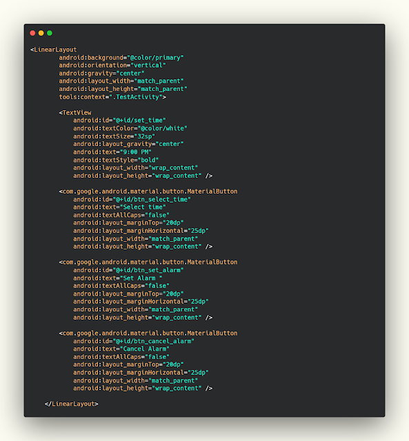 تصميم واجهه لتحديد وقت ارسال الاشعارات