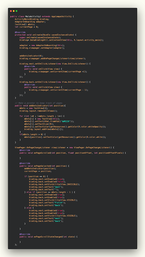 كود صفحة الmain للتعامل مع عناصر صفحة البداية كود صفحة الmain للتعامل مع عناصر صفحة البداية