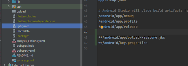 إخفاء الملفات اثناء رفعها على github