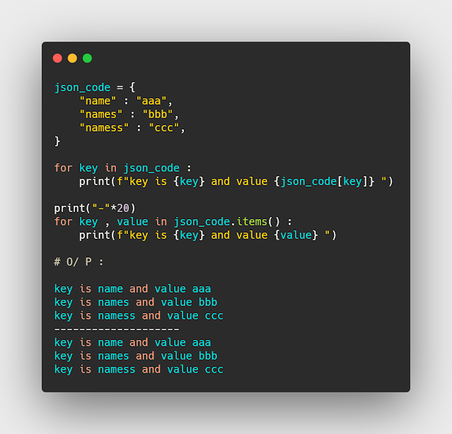 كيفية فصل العناصر الموجوده داخل القاموس في بايثون
