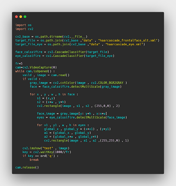 كيفية تحديد الface و eyes من خلال كاميرا جهازك بالذكاء الاصطناعي كيفية تحديد الface و eyes من خلال كاميرا جهازك بالذكاء الاصطناعي