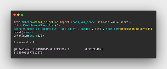 استخدام knn model للحصول على score بطريقة مختلفة