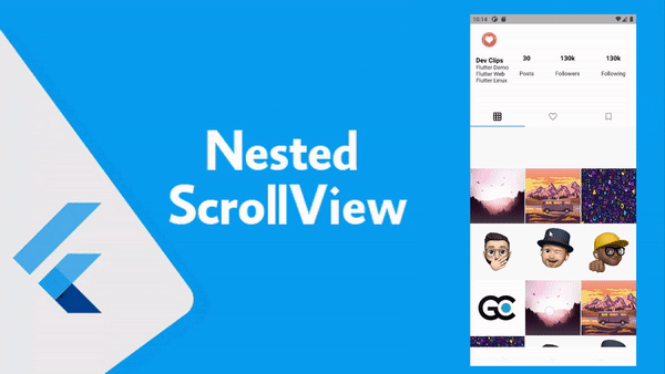 شرح NestedScrollView وانشاء واجهة profile تطبيق instagram في Flutter
