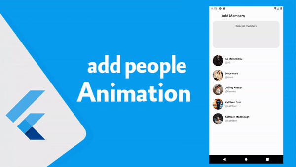 تصميم صفحة لاضافة الاشخاص داخل تطبيقك في فلاتر | Designing a page to add people within an application in Flutter