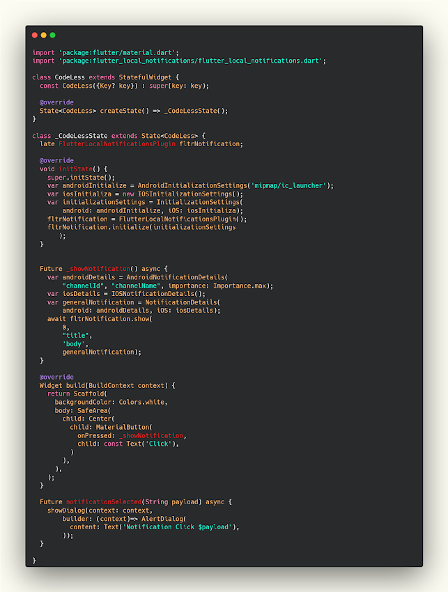 Send Notification with Flutter