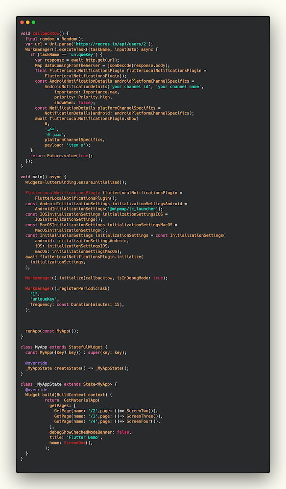 how to send notification schedule