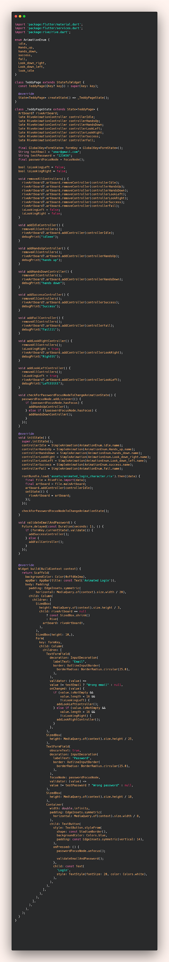 How to use riv in flutter