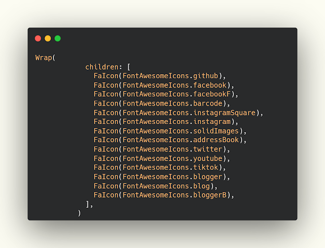 How to use font awesome in Flutter