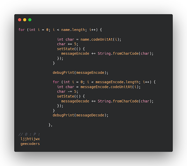 How to use codeUnitAt in Flutter